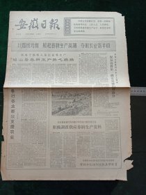安徽日报，1973年2月28日详情见图，对开四版。