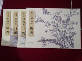 中国经典书画丛书·芥子园画传：梅兰竹菊谱(如图实拍全四本)