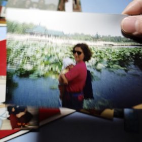 现代华人外国人彩色生活照片明信片46张打包出售