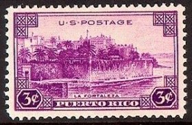 美国1937年波多黎各首府圣胡安风光1全新雕刻版