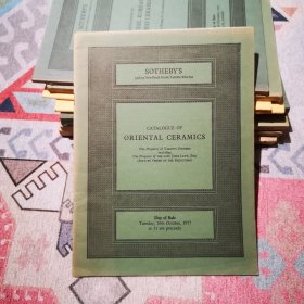 Oriental ceramics and works of art 1977年11月1日 伦敦苏富比 中国陶瓷和艺术品拍卖图录