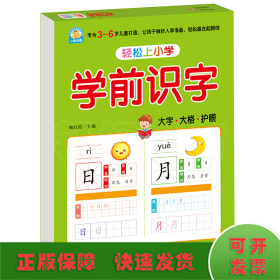 轻松上小学：学前识字幼小衔接大开本适合3-6岁幼儿园一年级幼升小学识字练习