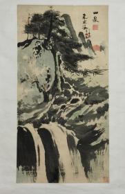 画家朱波浪1983年山水画作品