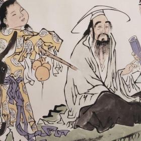 新国画写意八仙图 名家范曾国画四尺卷轴挂画 八仙图精品书画作品