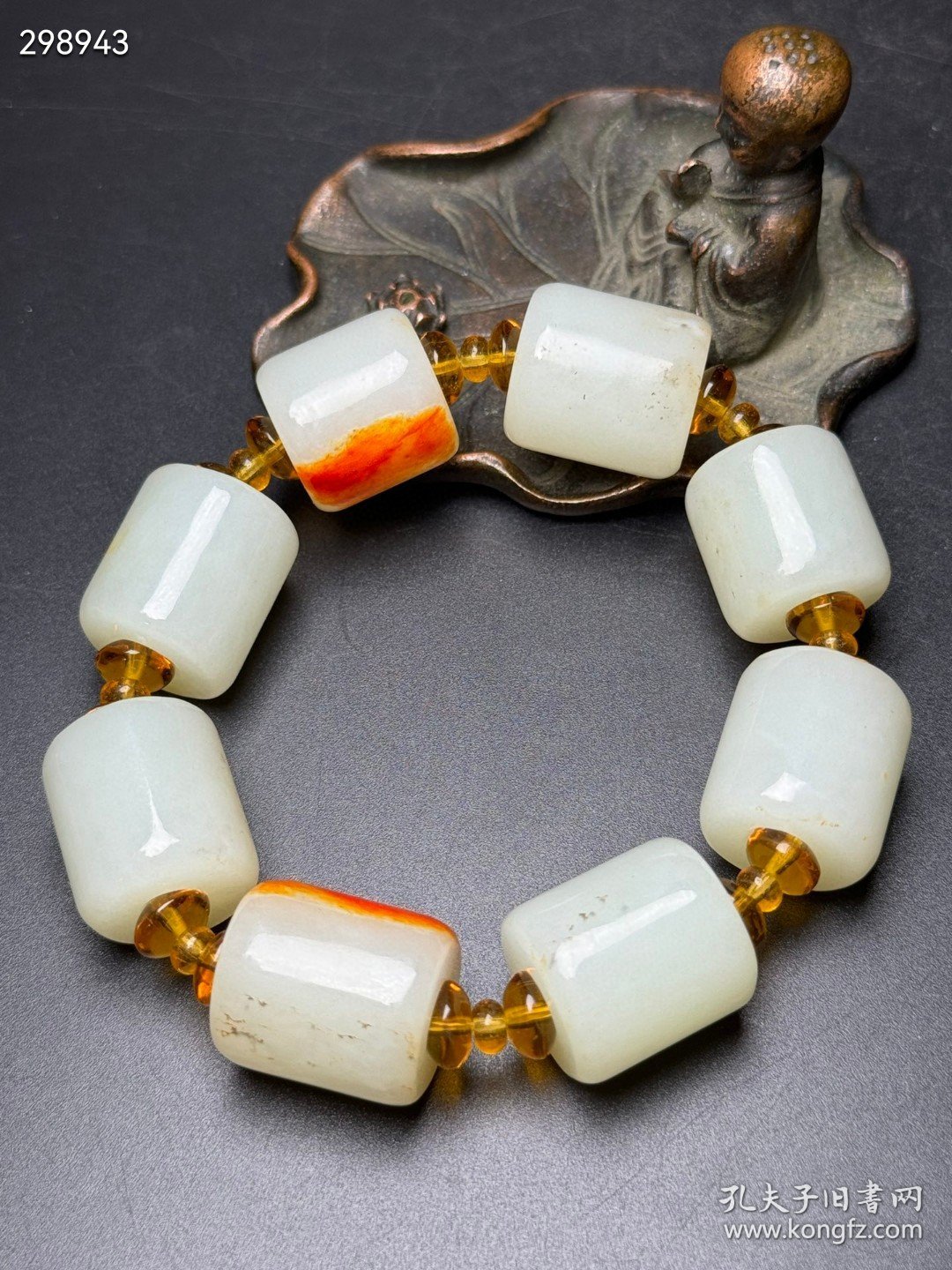 珍藏清代和田玉玉勒子手串