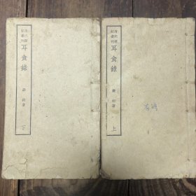 線裝石印清代筆記叢刊樂鈞著《耳食錄》上、下二冊全