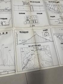 【河南省林县红旗渠灌区工程图】1973年1月印刷，折装一大张全