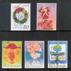 日本信销邮票-问候祝贺G35-2009年冬季的问候 5全 80元