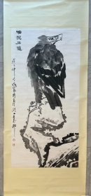 阜阳著名画家徐德隆先生老鹰四尺整张，手工立轴
