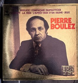 boulez布列兹指挥柏辽兹berlioz和德彪西debussy作品集，双张日版黑胶盘面完好