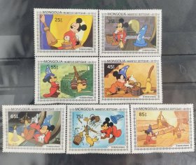 新整理一套特价全新外国邮票迪士尼卡通动画邮票 蒙古米老鼠的故事套票 满百有礼物送