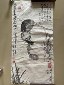 写意花鸟画水墨花卉字画书画作品条幅纯手绘