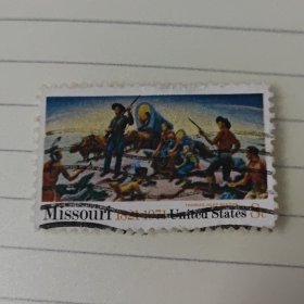 美国信销邮票 1971年绘画.密苏里独立战争 1全