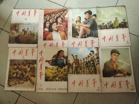 中国青年 1964年第2.4.10.11.16.17.20.21期 8本合集