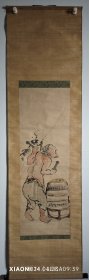 长泽芦雪（1754~1799）江户时期的画家。在日本美术史上，长泽芦雪与曾我萧白被称为“天才”而又“奇想“的画家，在美术史上占有重要地位。芦雪在少年时就显示出绘画天赋，师从圆山应举后，他的作品以奇特的构图和大胆的设色受到人们的喜爱。 这幅擂擂鼓图形象生动，让人如临至境。似听到隆隆的鼓声。真乃佳作矣