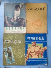 擒拿格斗术集粹，四十八式太极拳，穴位点打拳术，形意拳术（4本合售）