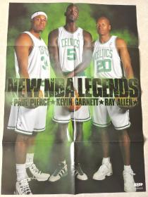 国外篮球海报 nba球星 凯尔特人三巨头 双面海报
