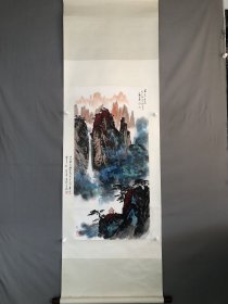 魏紫熙 画心尺寸100×50 纯手绘作品，手工装裱，精品立轴