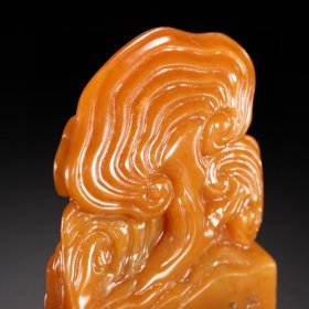 童大年篆 田黄石灵芝钮印章