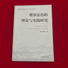 刑事法治的理论与实践研究