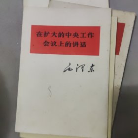 在扩大的中央工作会议上的讲话 华国锋政府报告 毛泽东同志论反对右倾机会主义 华主席叶副主席邓副主席在全军政治工作会议上的讲话 共四本