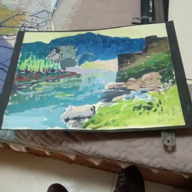 韩可杰山村画