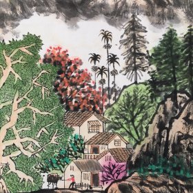 邓子芳山水四屏N