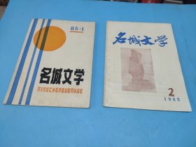 1985年名城文学创刊号1期、2期——2本合售(泉州地区老杂志)