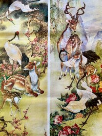 旧藏年画：鹿鹤同春·天津杨柳青画社年画1990年一版一印