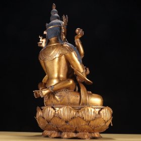 清代 铜鎏金双身金刚总持