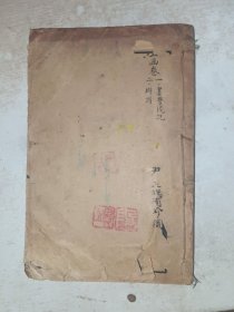 芥子园画传 初集卷一到卷五，筒子页，卷五只有12页，第12页少了半页，后面不知少了多少页，见图，品自定
