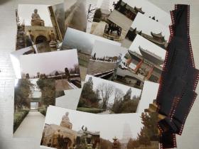 90年代摄影家拍摄陕西西安，碑林、小雁塔、华清池等地，彩色底片36张，老照片26张