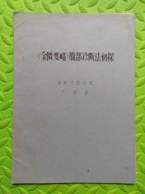 《金匮要略》腹部诊断法初探，1980年代油印本，福建中医学院“严善炤”签赠本