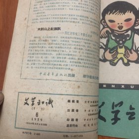 《文学知识》合订1959年第5期6期11期1960年第3期4期5期