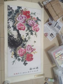 邓冕画牡丹，吕志强提款