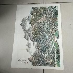 17516。。地图。。泰山登山路线图。泰山一览图