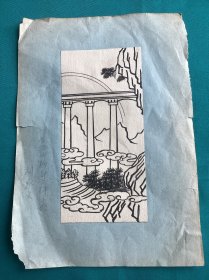 画家刘承义为小说长征的脚印插图作品一件