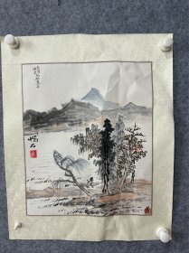 吴悦石  国画 40*47cm   中国当代大写意画家，艺术教育家 ，中国艺术研究院艺术创作院艺术委员会主任，中国国家画院吴悦石工作室导师，中国国史研究编修馆研究馆员，中国美术家协会会员，中国国际文化交流中心理事，中国画学会理事 ，中国职工美术家协会名誉主席