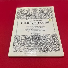 英文原版 Four Symphonies in Full Score  舒伯特受欢迎4部交响乐曲全谱