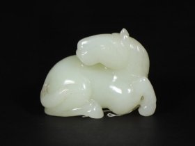 和田玉马摆件
