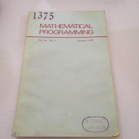 1375 
MATHEMATICAL PROGRAMMING
Vol.16.No.1  January 1979