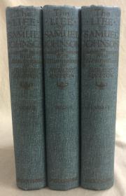 1925年，鲍斯威尔《约翰逊博士传》3册（全）布面精装本，带一枚精美钢版画藏书票（狮子纹章），100幅精美版画插图，James Boswell: The Life of Samuel Johnson