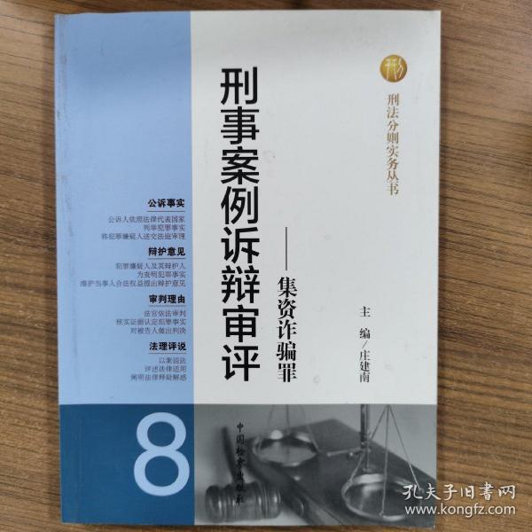 刑法分则实务丛书：刑事案例诉辩审评（8） 集资诈骗罪