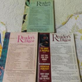 英文原版Reader'SDigest1974年1975年1992年三册合售，确保正版保真书籍，书内配有多幅彩色图片，印刷非常漂亮精致。