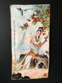 织锦绣： 美女图01，尺寸：62＊122厘米