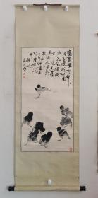 h.803翟万杰，陕西著名画家，祖籍陕西宝鸡人，生于甘肃平凉，平凉群众艺术馆画家、宝鸡文理学院教授，浙江万里学院国画教研室主任，八十年代原装裱立轴作品保真尺寸74x37