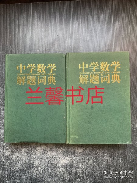 中学数学解题词典（上下 精装本 无书衣）