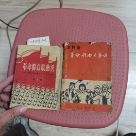 革命群众歌曲选，我村版革命歌曲大家唱两本合售