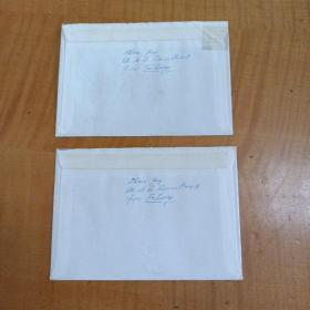 1978年瑞士寄东德实寄封2枚，贴4个四方连共16枚瑞士票，地址书写工整漂亮，本店邮品满25元包邮。本店还在孔网新开“韶州邮客”，欢迎移步观看。