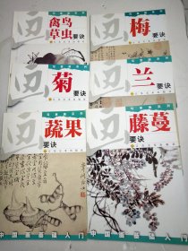 中国画基础入门写意画系列（画禽鸟草虫要诀、画梅要诀、画菊要诀、画兰要诀、画蔬果要诀、画藤蔓要诀）六册